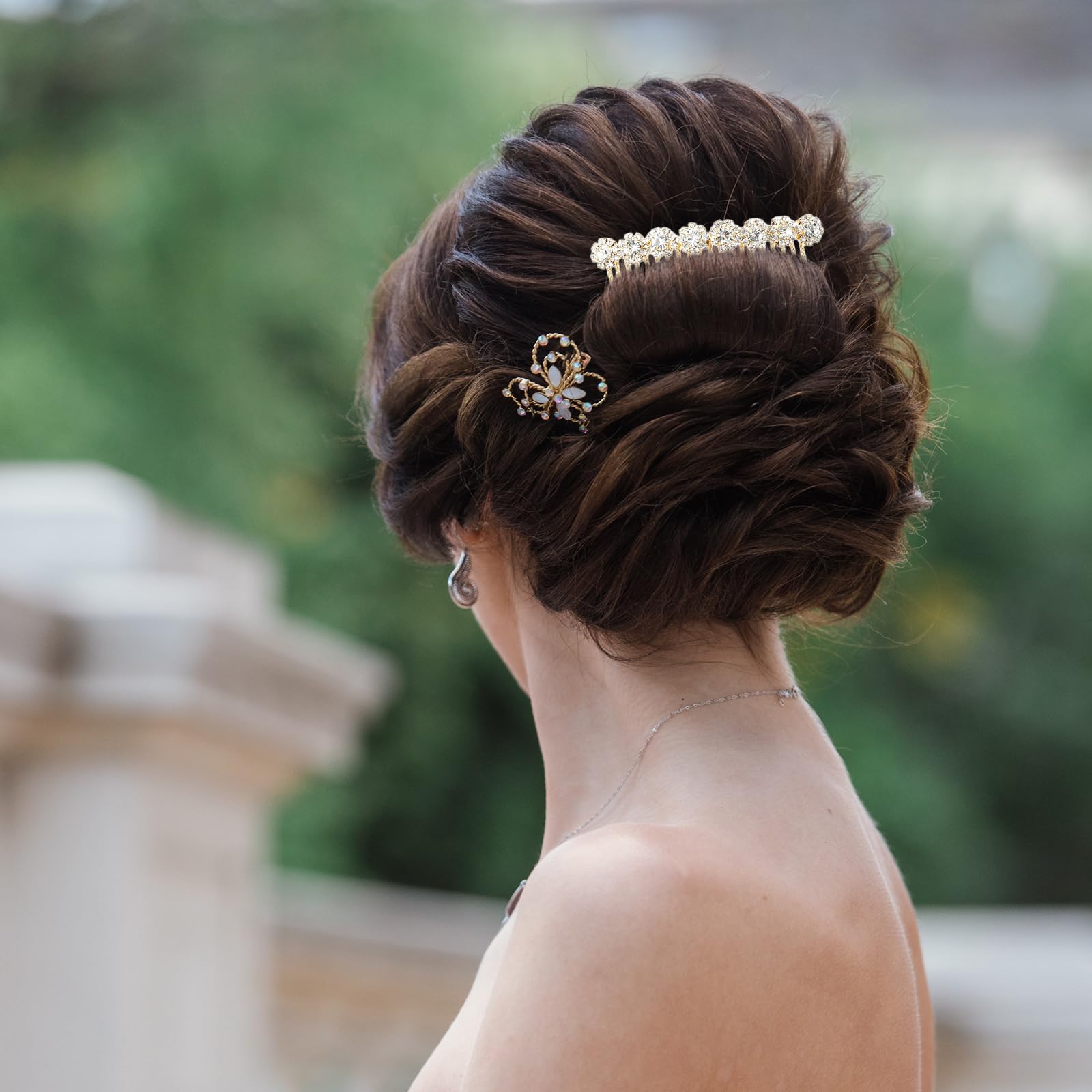 EupHHonycs pair arranged symmetrically, ideal for balanced bridal styles