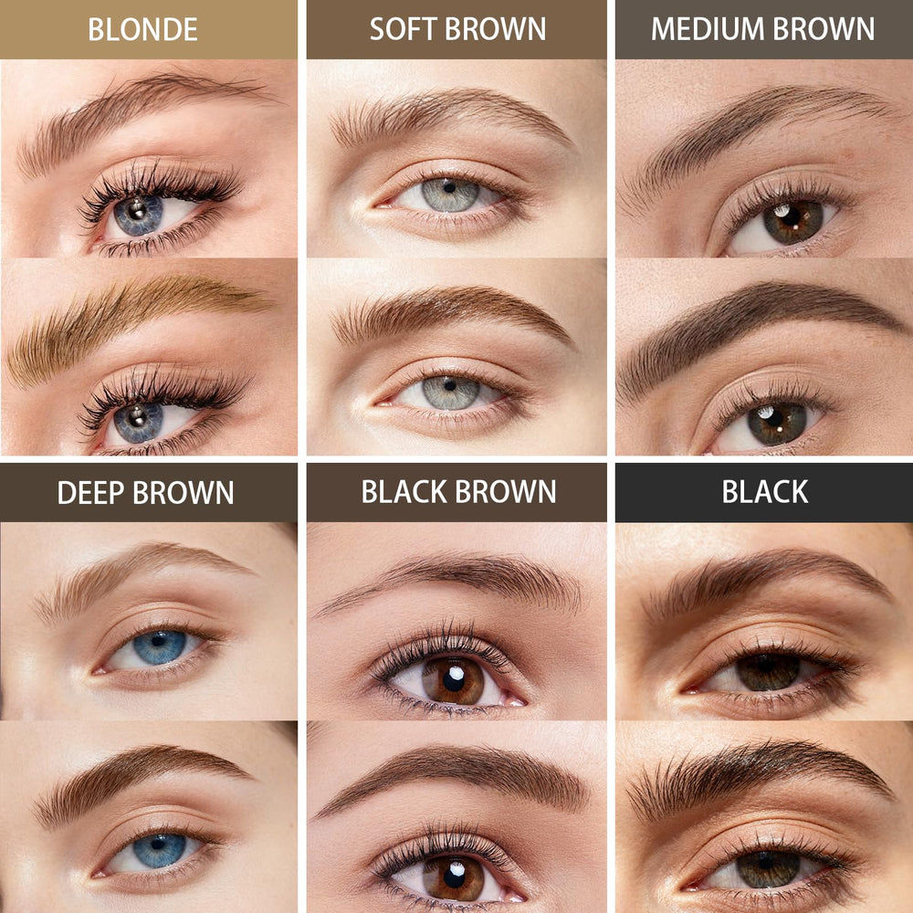 Euphily applied on model in natural light for fluffy, lifted brows
