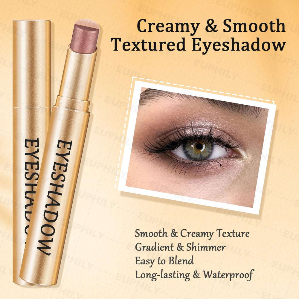 Euphily applied on upper lid demonstrating smooth coverage and quick application