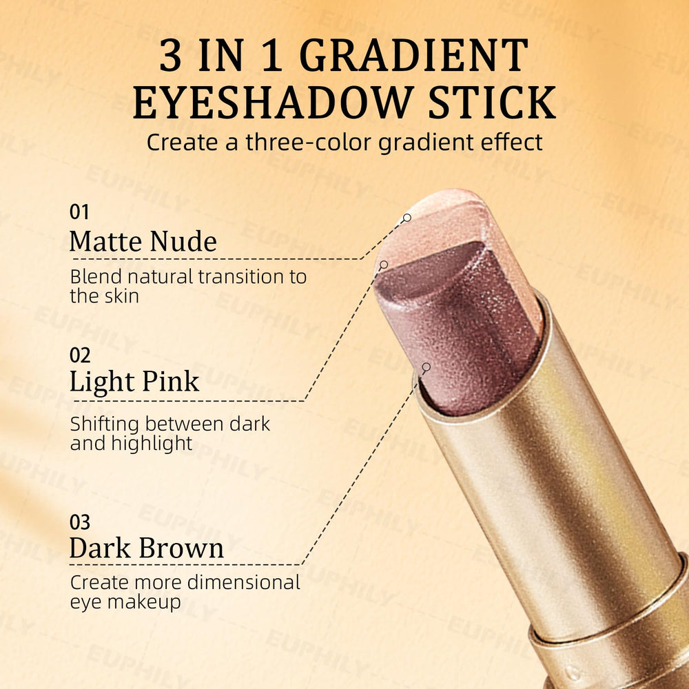 Euphily arm swatch showing shimmer texture and buildable, blendable finish