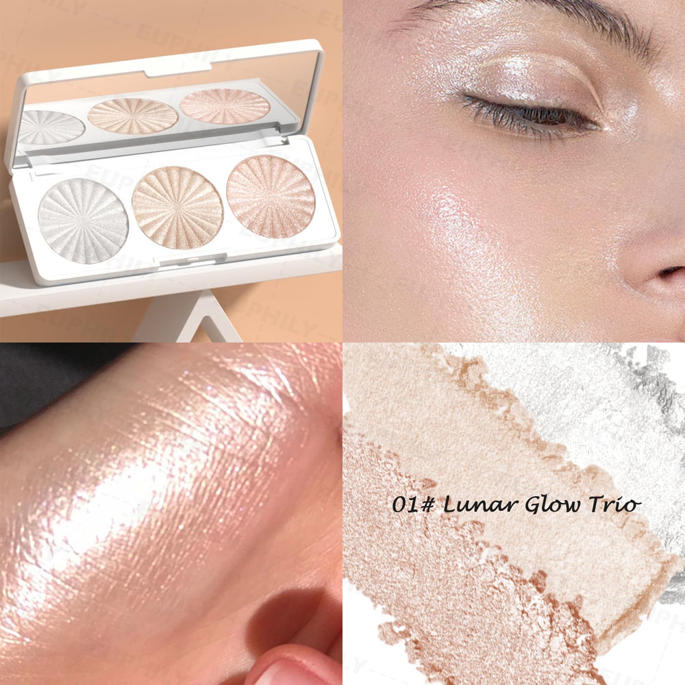 Euphily swatches on skin showing texture payoff and buildable radiance