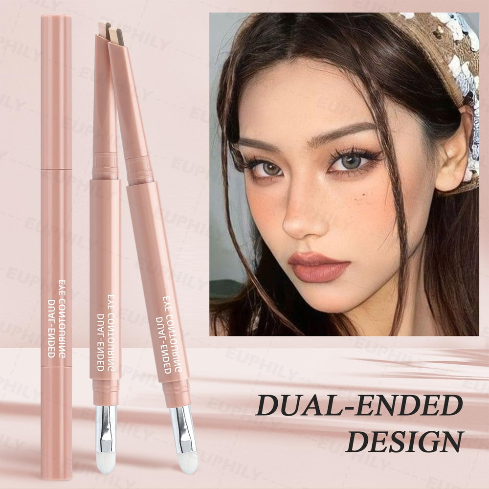 Euphily pencil applied to waterline demonstrating brightening effect
