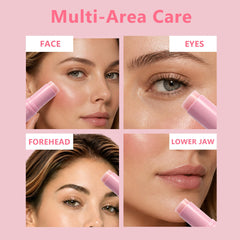 Euralissea balm applied under eye, quick moisturize and refresh benefit