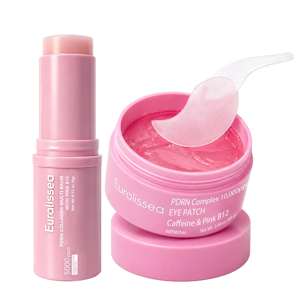 Euralissea front packaging showing patches and balm, clear travel-ready presentation