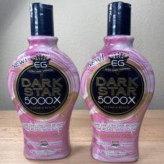European Gold Dark Star 5000X bottle in hand showing 12 fl oz scale