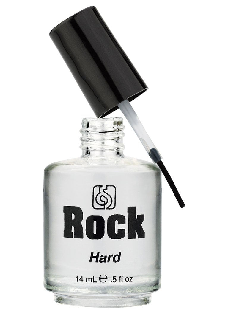 European Secrets bottle front view showing clear nail hardener benefit