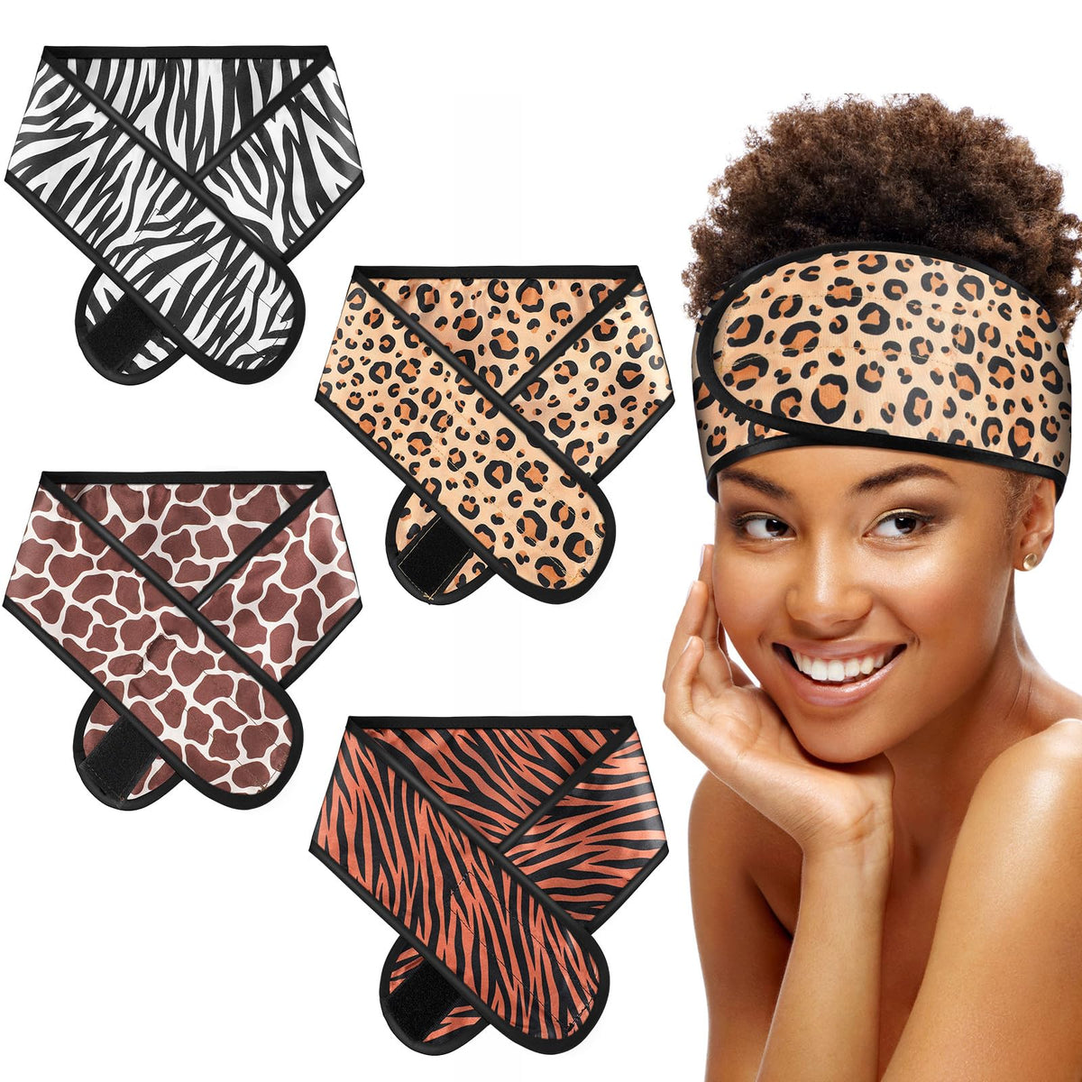 eurzom satin hair wrap front view showing brutal pattern and protective design