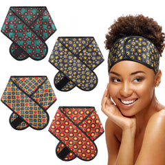 Eurzom front packaging view showing four colorful satin hair wraps and benefits