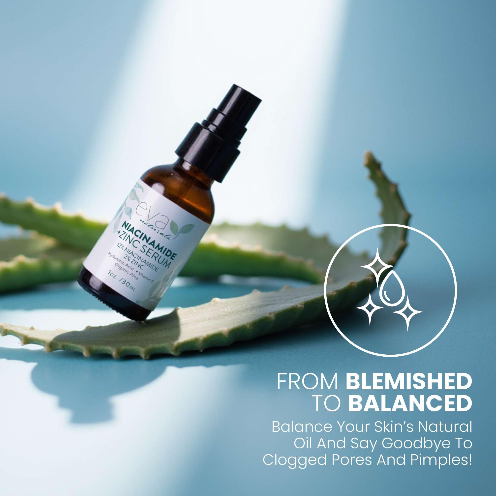 Eva Naturals applied to skin demonstrating smooth absorption and non-greasy finish