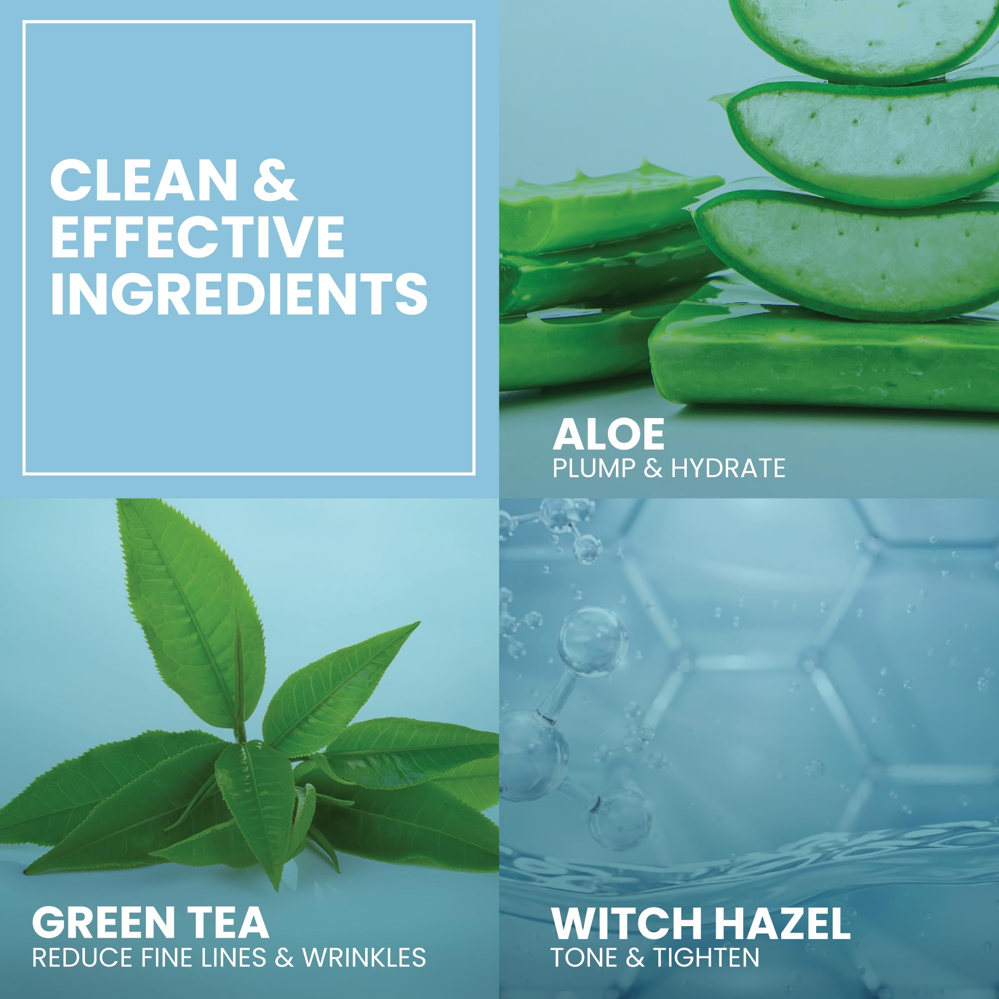 Eva Naturals ingredients label detail highlighting key actives benefit: transparent formulation