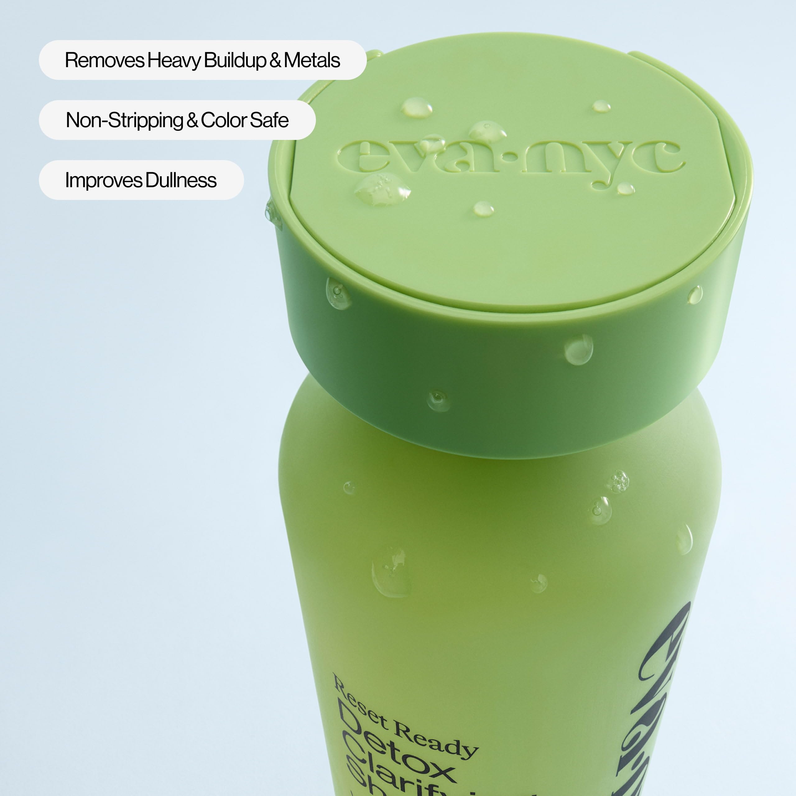 EVA·NYC pour amount on hand for size perspective and easy dosing