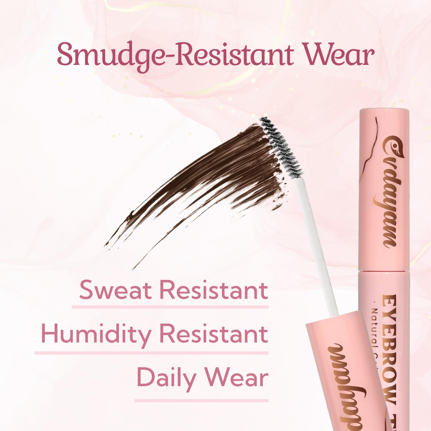 Evdayam application demonstration applying tint to sparse hairs for fuller brows