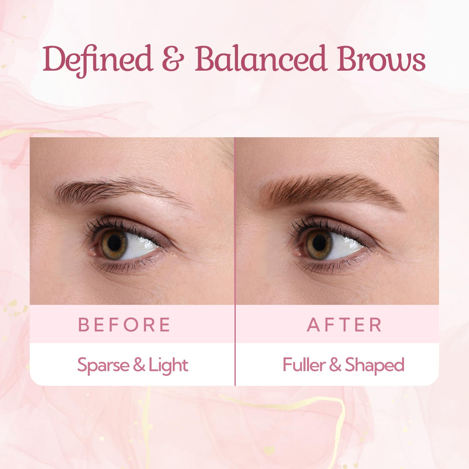 Evdayam on model in natural daylight showing long-lasting, waterproof brow definition