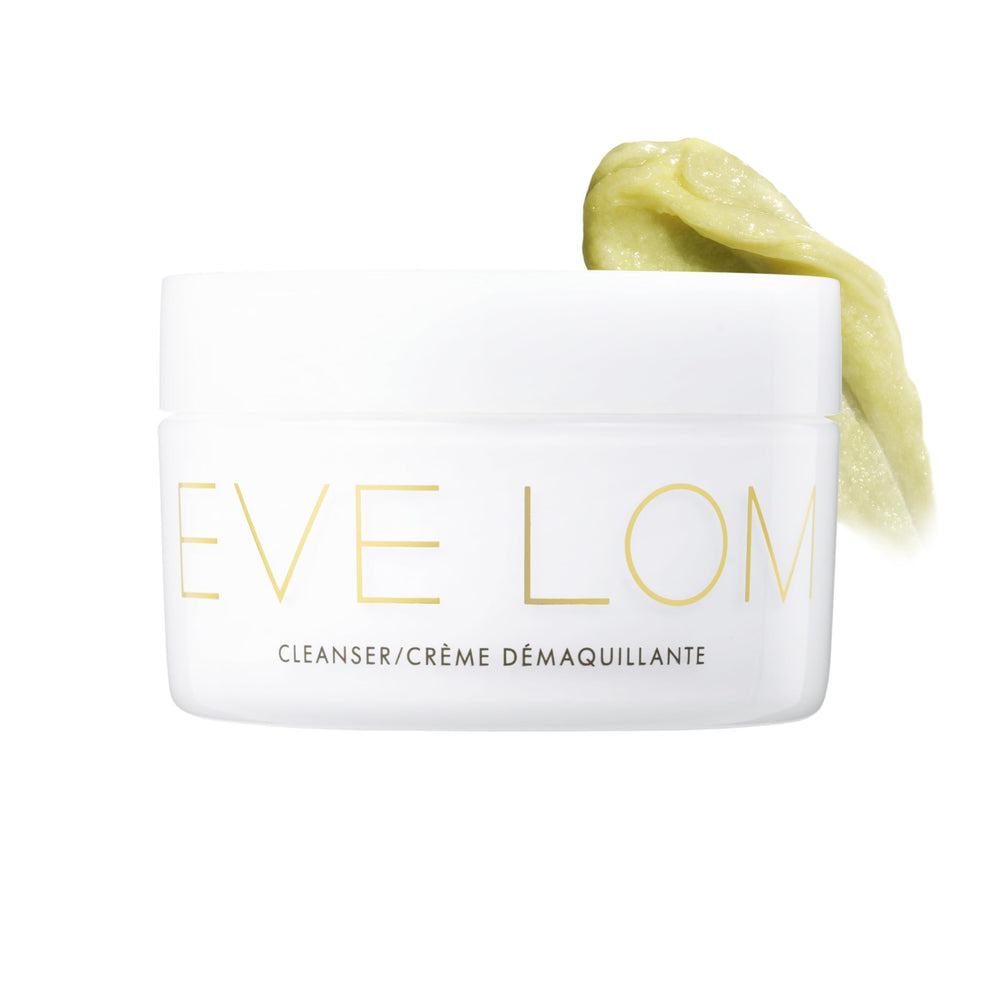 EVE LOM front jar showing product and clean design with cleansing benefits