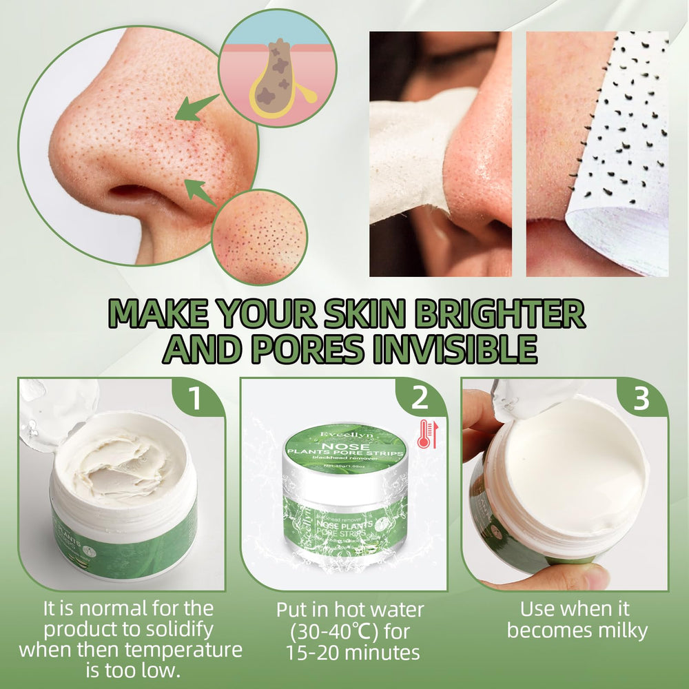 Eveellyn strip applied to nose demonstrating easy at-home use