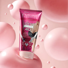 EVELINE COSMETICS pump and label close-up highlighting active-ingredient claims