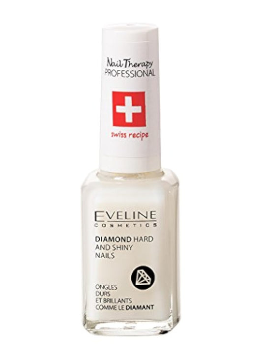 EVELINE COSMETICS front bottle shot showing clear nail strengthener and glossy finish