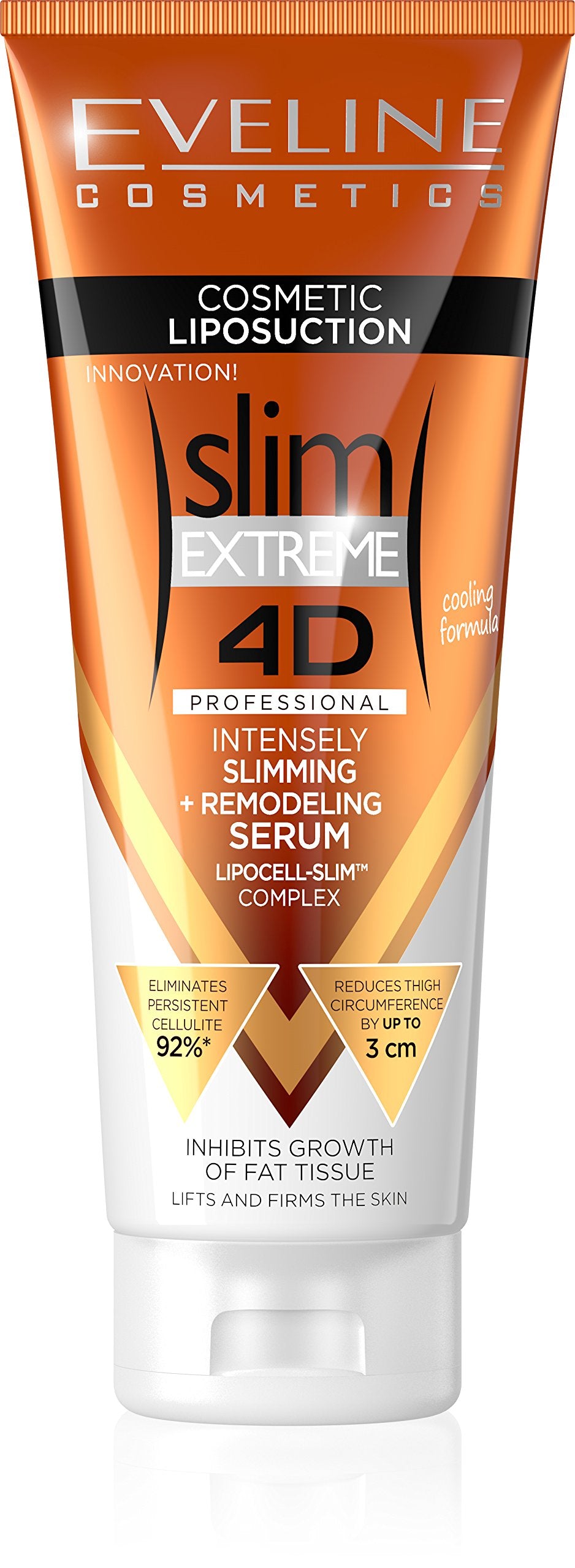EVELINE COSMETICS product front packaging showing full bottle and branding benefit of professional-looking treatment