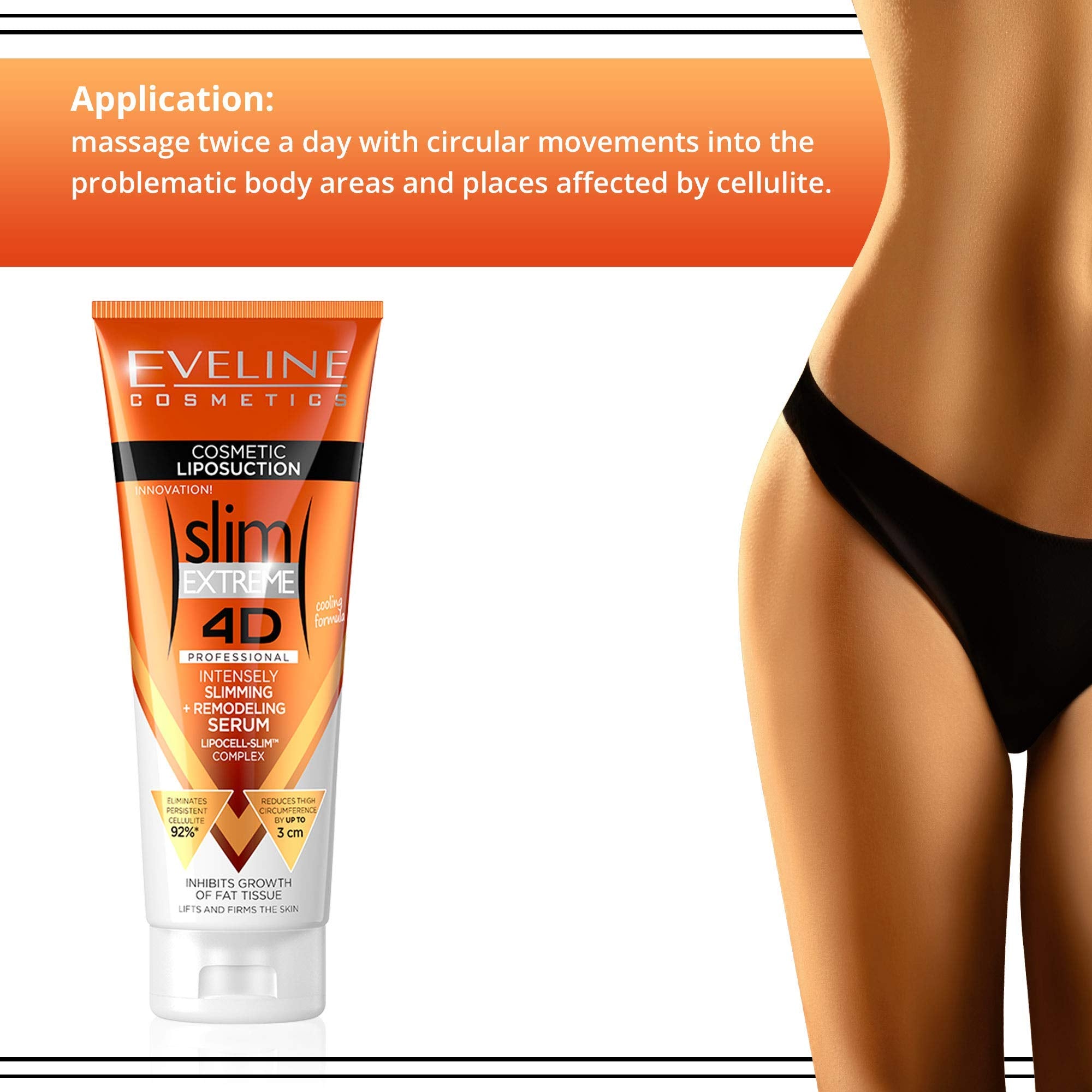 EVELINE COSMETICS lifestyle shot on bathroom vanity suggesting daily routine and salon-like results at home