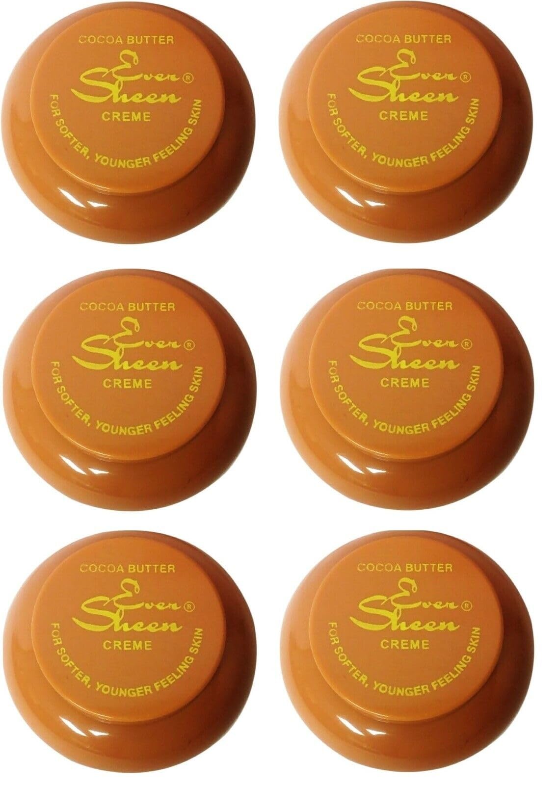 Ever Sheen 8.5oz jar beside a ruler showing true size and travel-friendly benefit