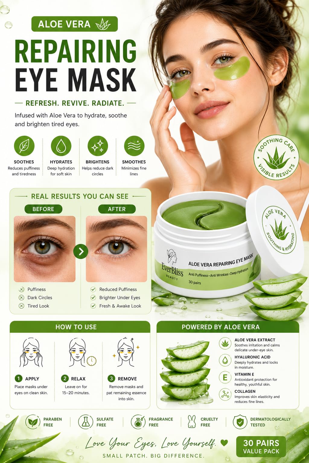 EverBliss Beauty patches on hand scale showing compact travel size