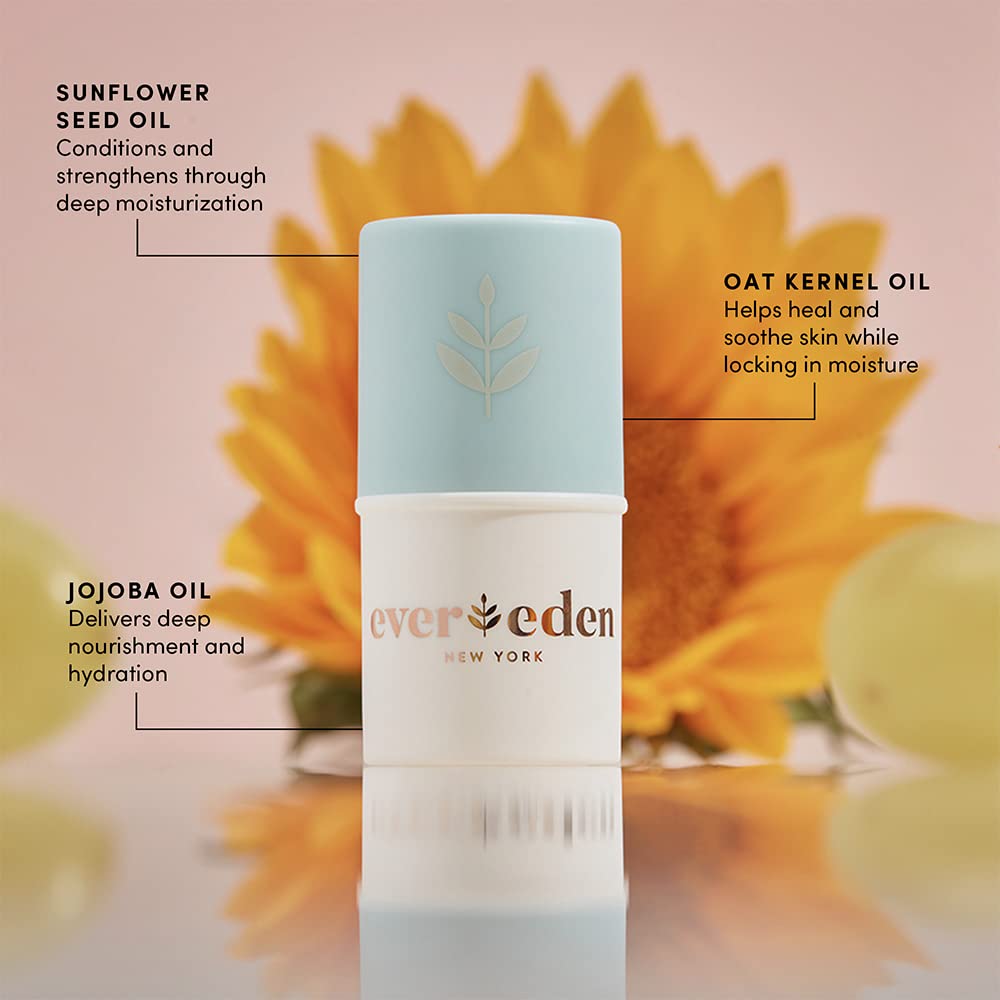 Evereden balm stick open displaying creamy texture for gentle glide