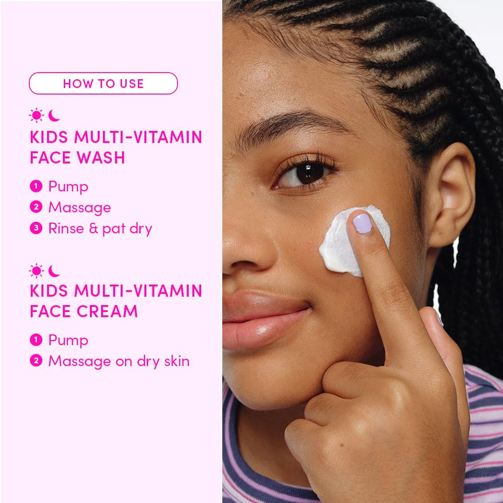 Evereden Barbie box opened flatlay showing included wash, cream, and extras