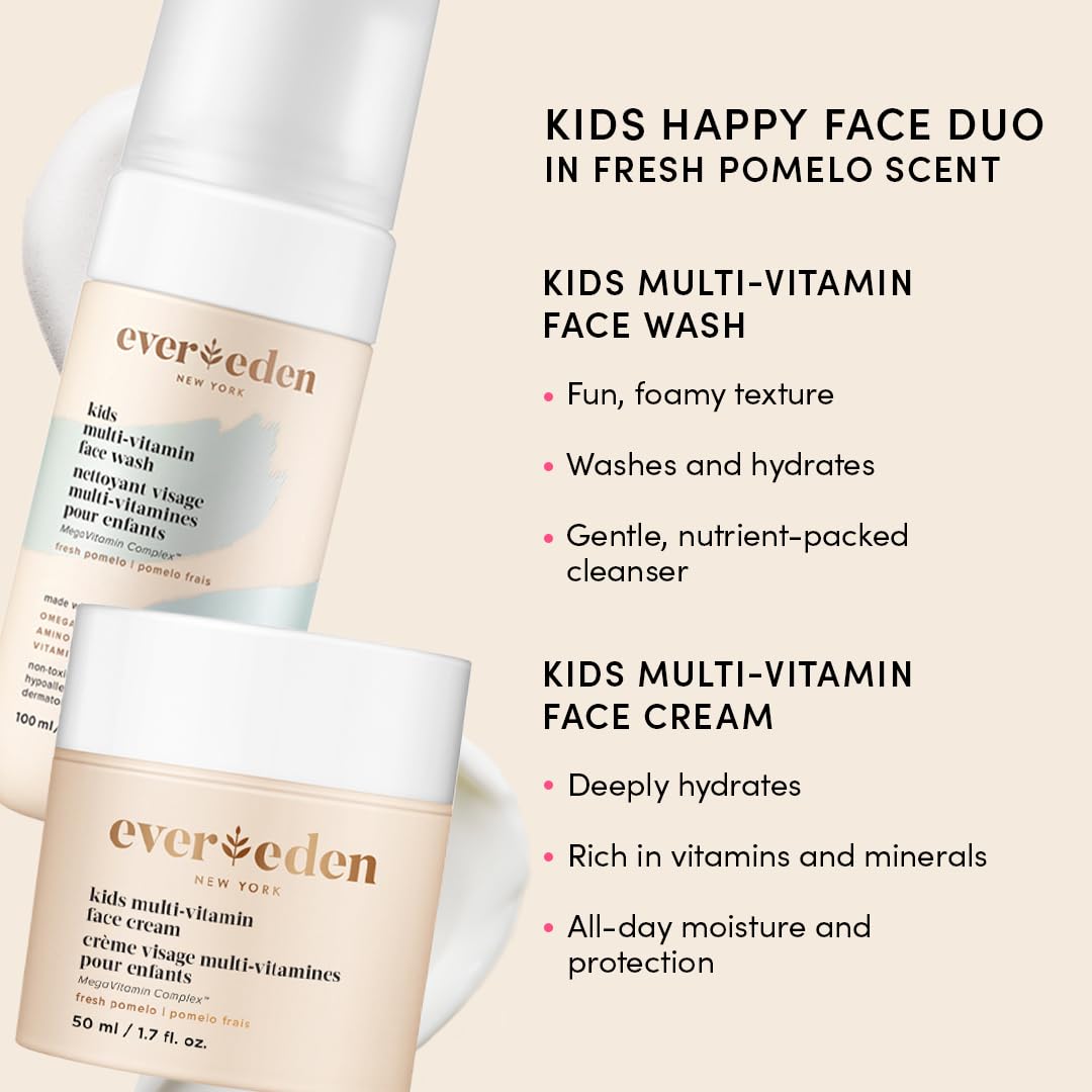 Evereden kids body wash pump dispensed showing mild cleansing texture