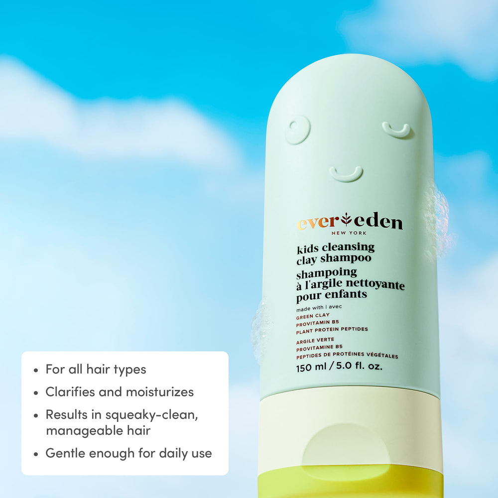 Evereden shampoo texture close-up highlighting creamy, gentle lather for effective cleansing
