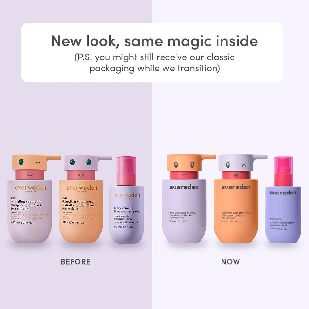 Evereden conditioner bottle close-up highlighting pump and gentle moisturizing formula