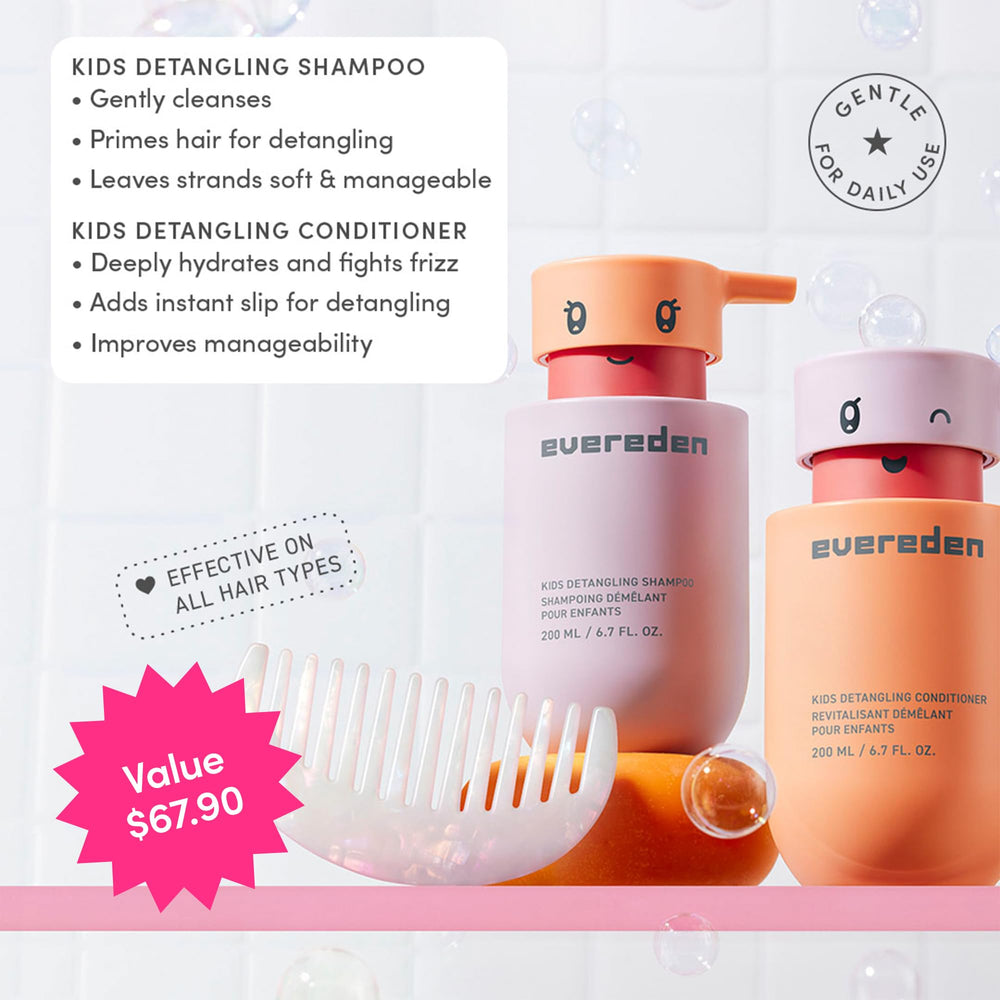 Evereden conditioner texture cream displayed to show slip and lightweight feel