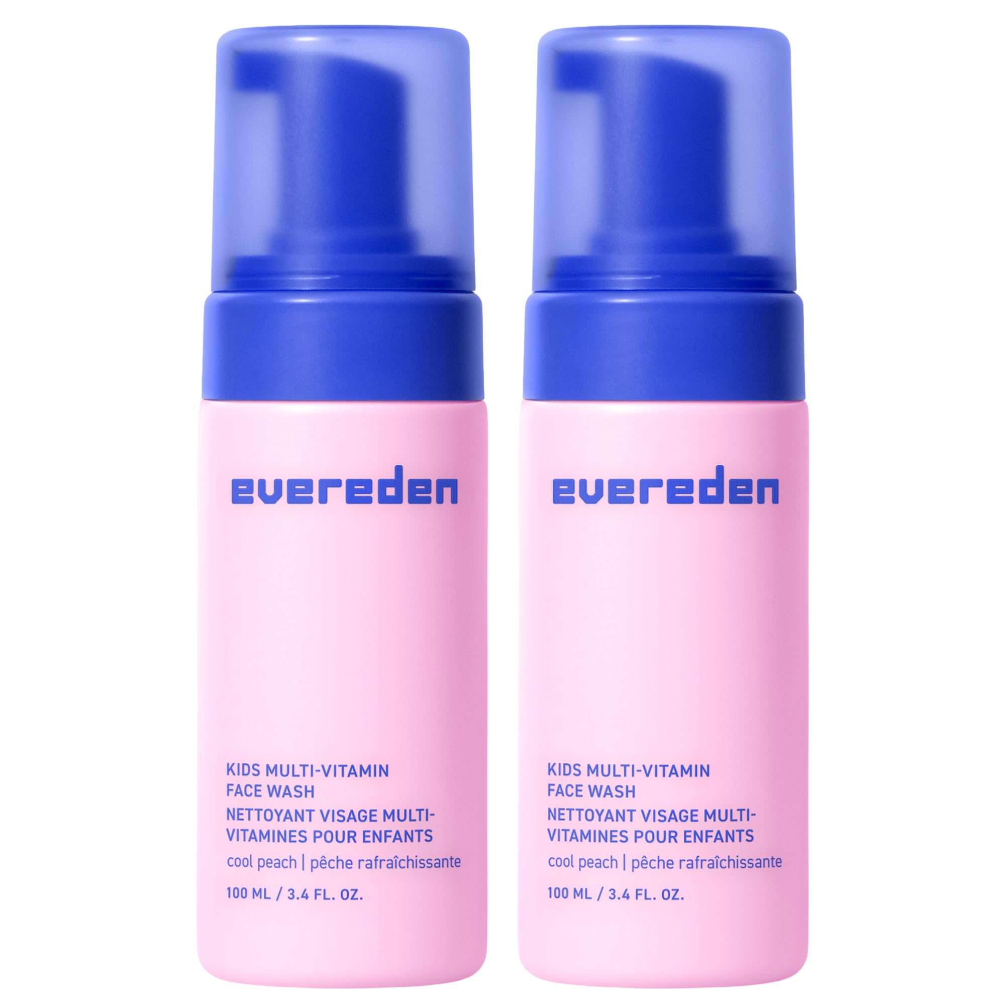 Evereden front packaging showing Cool Peach bottle, gentle cleanser benefit