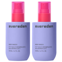 Evereden detangler spray front packaging showing product and claims