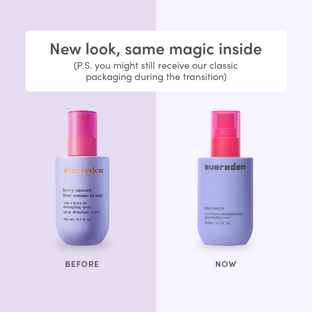 Evereden detangler spray mist in action for easier combing benefit