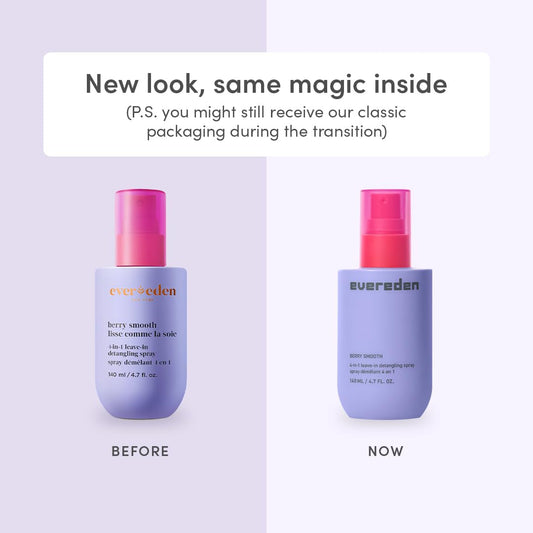 Evereden detangler spray mist in action for easier combing benefit