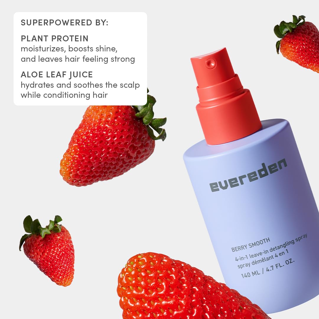 Evereden detangler spray paired with Happy Hair Duo to complete routine