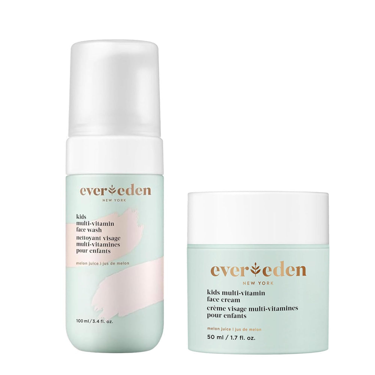Evereden front packaging showing the duo and kid-friendly design, promotes gentle care