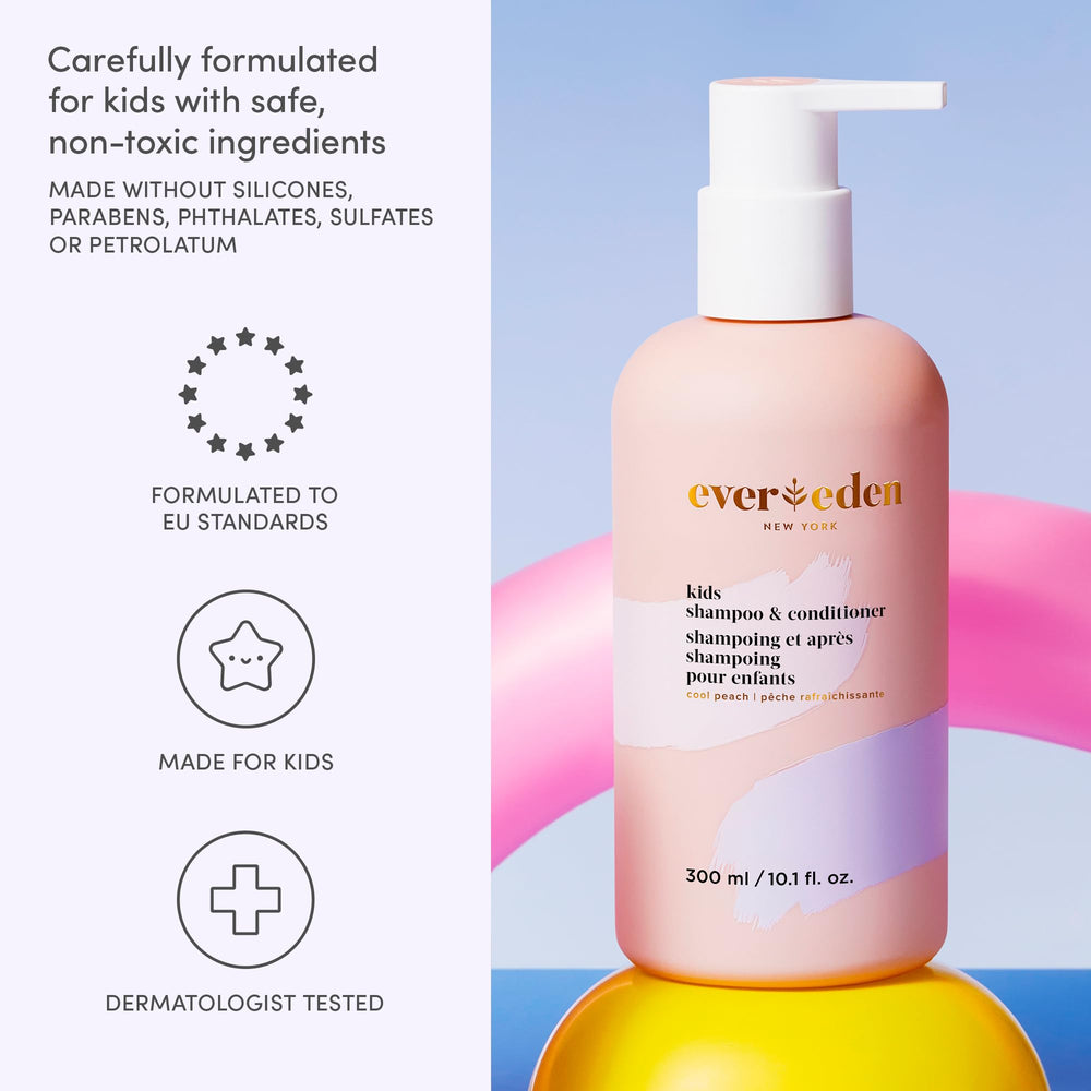Evereden ingredients label and seals highlights dermatologist-tested and vegan formulation