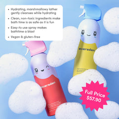 evereden foam texture on palm highlighting soft lather for gentle cleansing benefit: comfortable wash
