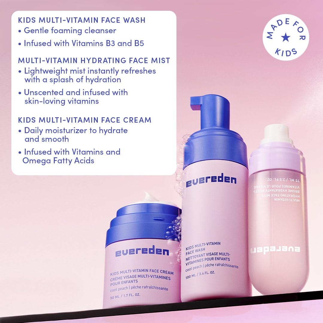 Evereden kids cream tube open showing lightweight cream texture benefit