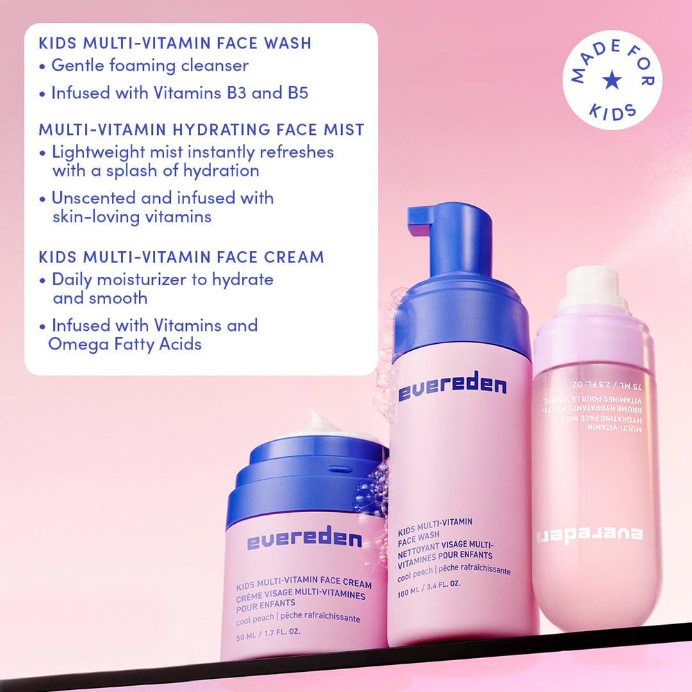 Evereden kids cream tube open showing lightweight cream texture benefit