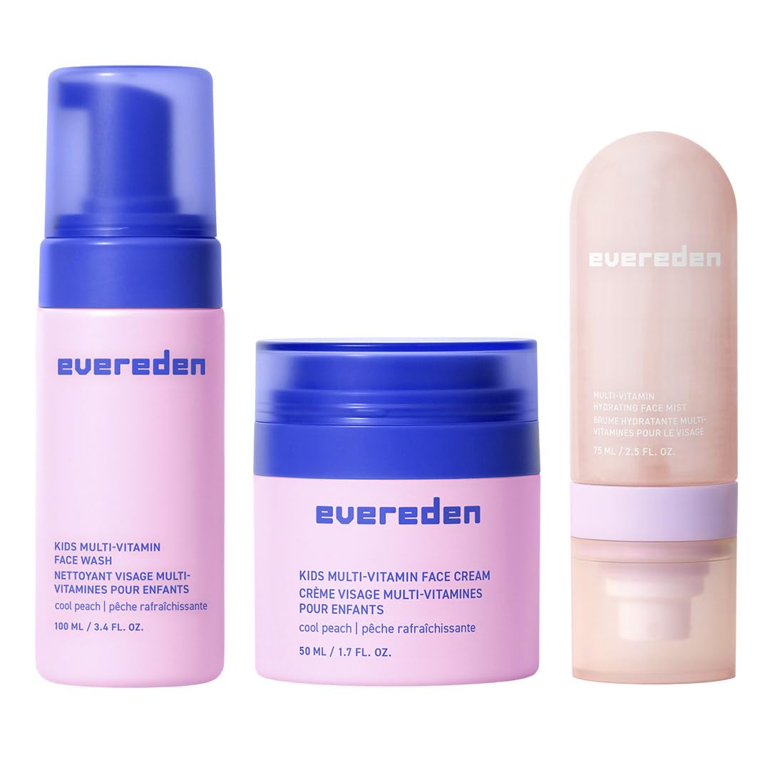 Evereden kids set front packaging showing trio and benefits