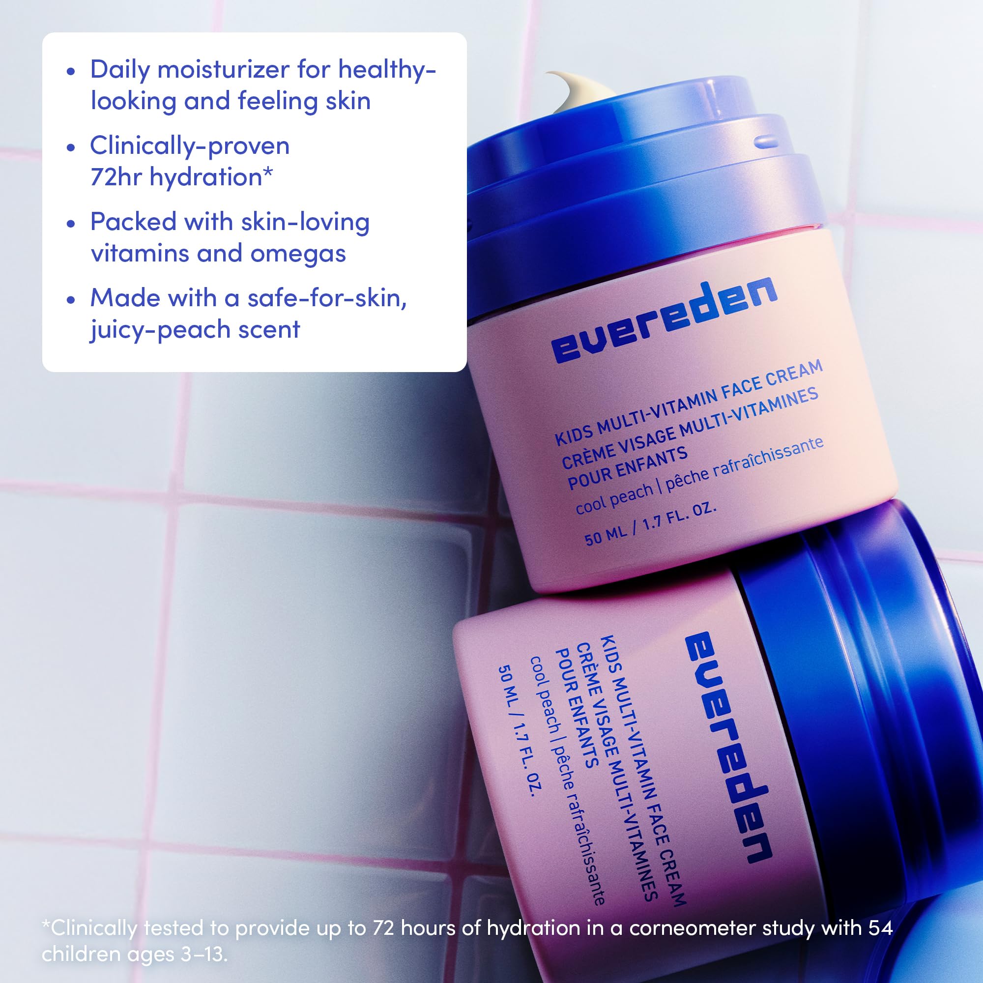 Evereden product label close-up highlighting ingredients and dermatologist-tested benefit