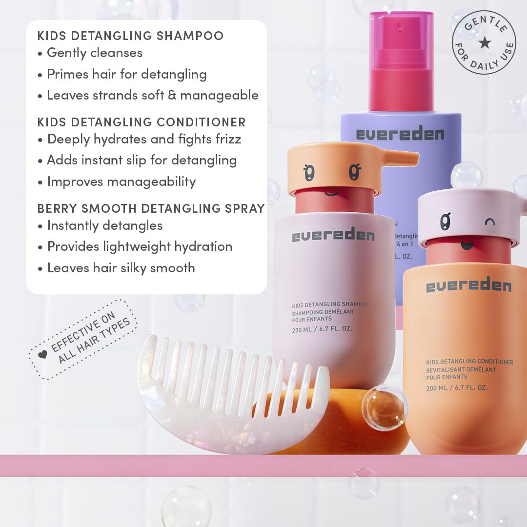 Evereden shampoo foam texture highlighting gentle cleanse benefit