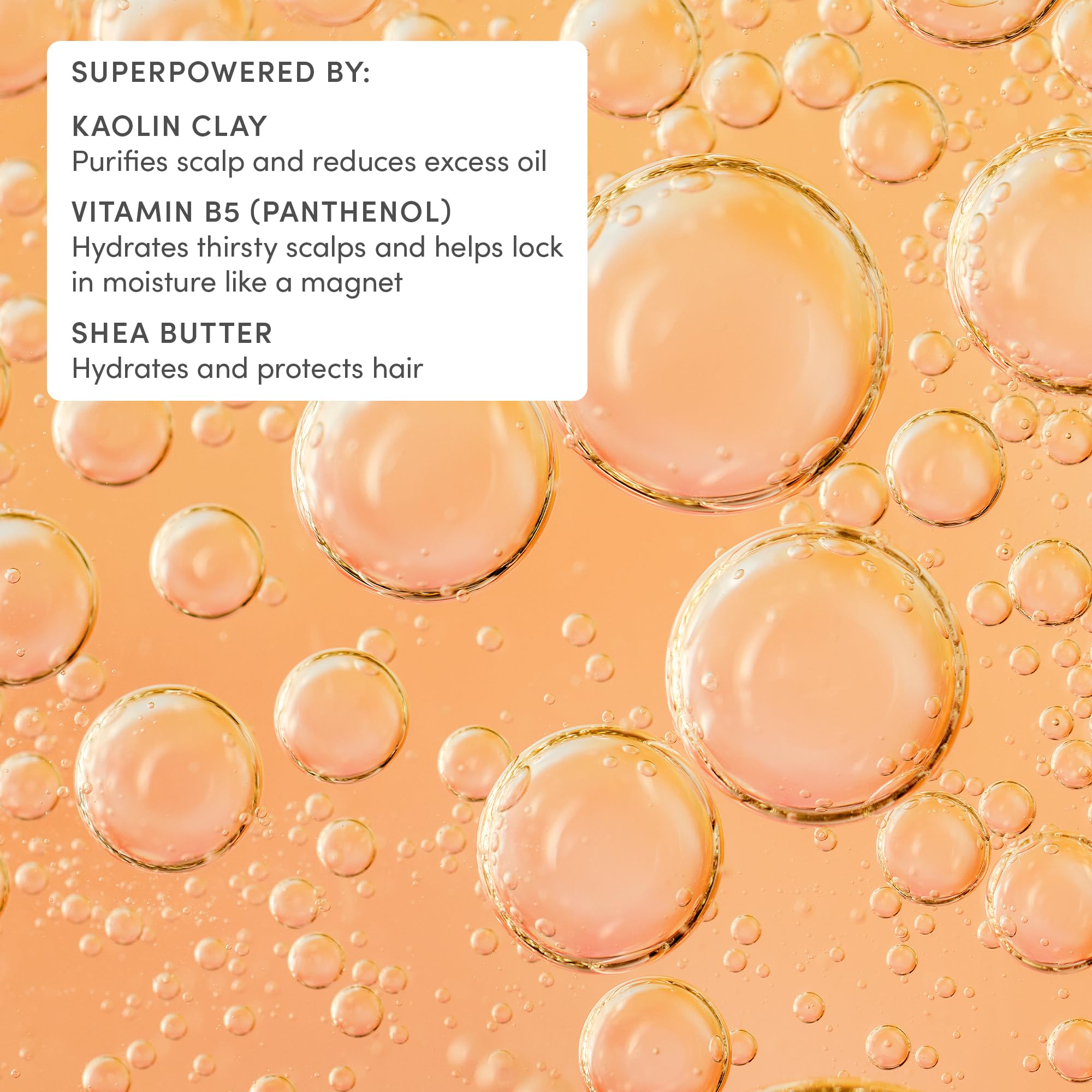 Evereden ingredient label close-up showing green kaolin clay and shea butter benefits