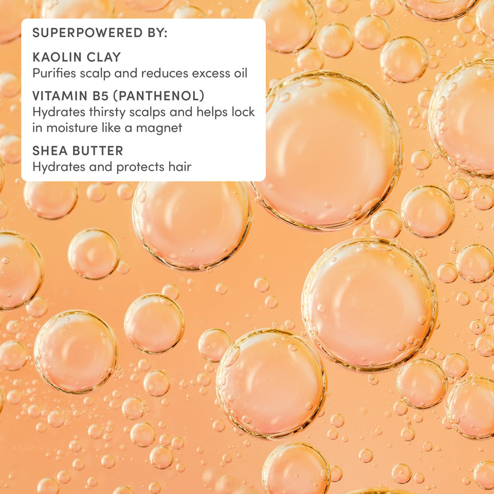 Evereden ingredient label close-up showing green kaolin clay and shea butter benefits