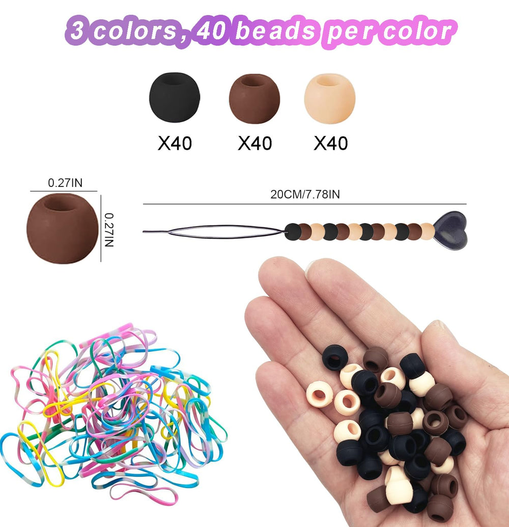 Everfunny beader tool with elastics and beads, efficient styling benefit