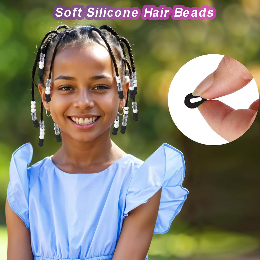 Everfunny beads positioned on braid showing secure, lightweight finish
