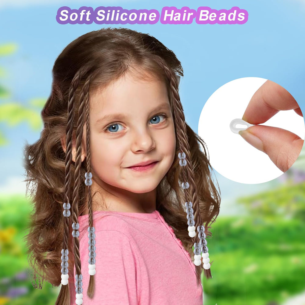 Everfunny beads being threaded onto a braid, quick application benefit