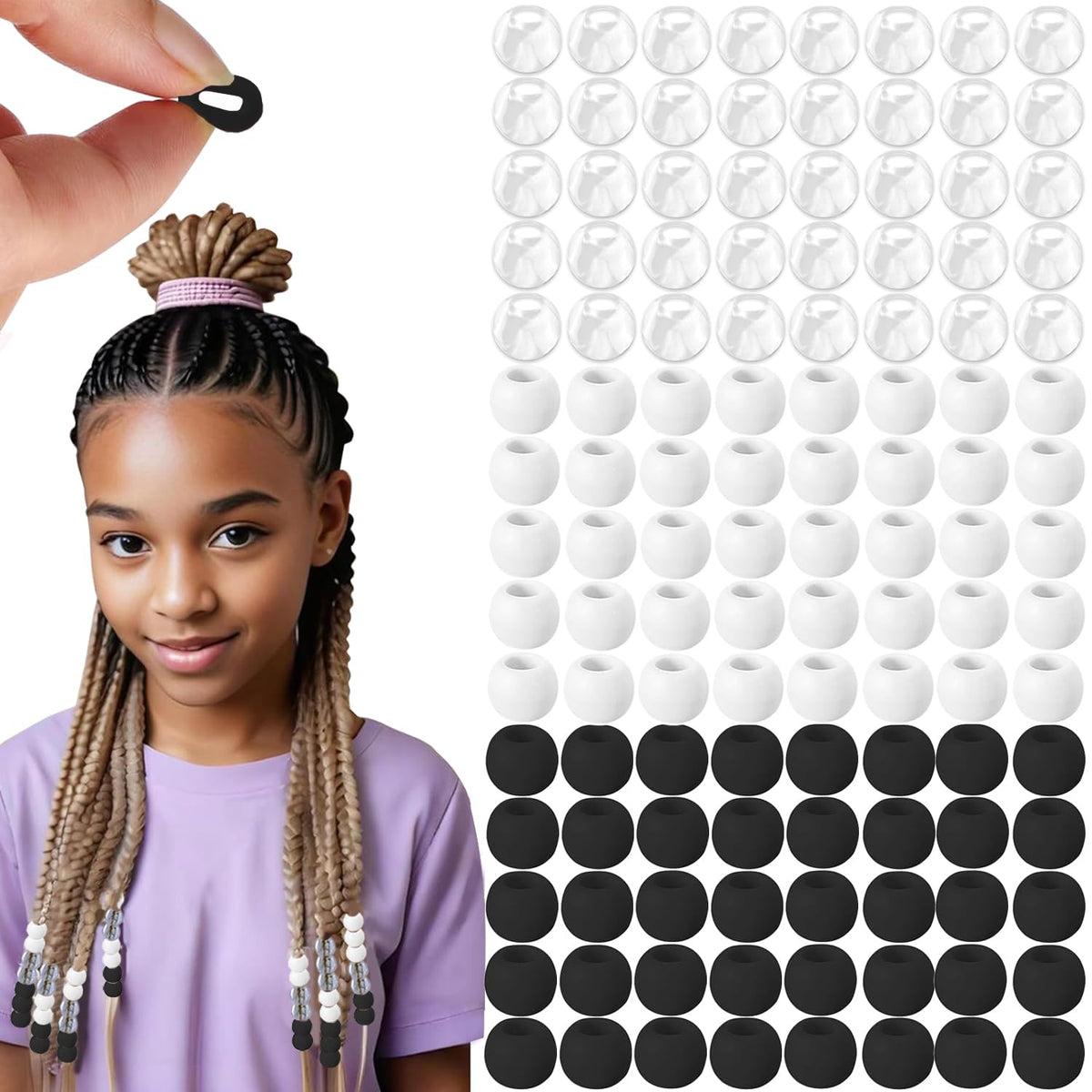 Everfunny front packaging showing kit contents and colorful beads for easy styling